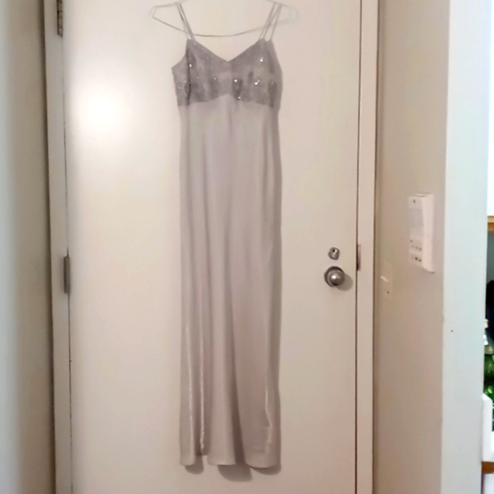 Silver Dressy Maxi Gown